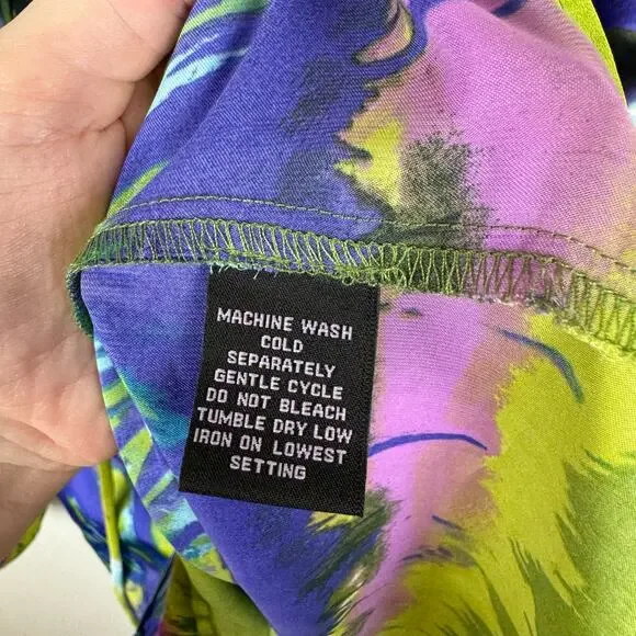 Investments Womens Watercolor Blouse Sz 14 | Fairy Lightweight Art to Wear Artsy - Picture 10 of 12